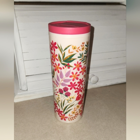 steel mill & company Other - Steel Mill & Company Pink Floral Tall Insulated Travel Coffee Cup